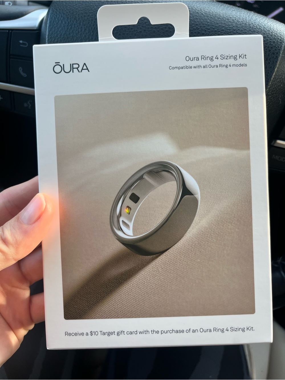 Oura Ring 4 Sizing Kit — Black and White